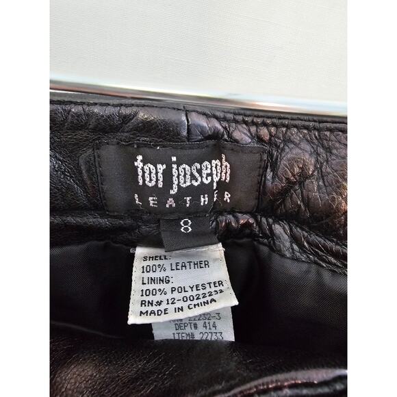 For Joseph Leather Pants Black Straight size 8 - Picture 5 of 9